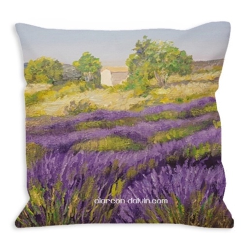 coussin lavandes oeuvre peinture artiste peintre Alarcon Dalvin