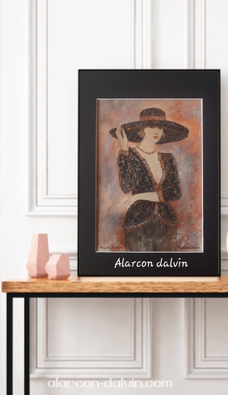 haute couture Alarcon Dalvin décoration intérieure femme aquarelle
