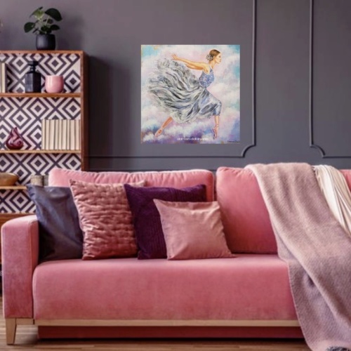 La danseuse tableau figuratif sur toile décor mural