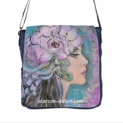 Sac fairy en bandoulière et rabat tissu lavable jean