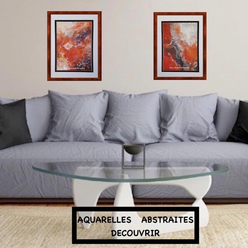 tableau aquarelle abstraite vente en ligne artiste peintre alarcon dalvin