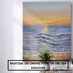tableau coucher de soleil sur la mer décoration murale artiste peintre alarcon dalvin
