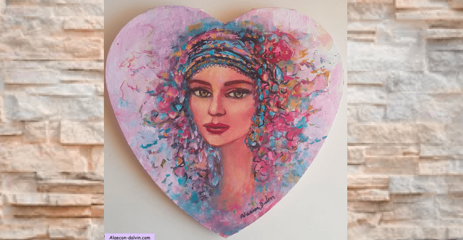 tableau portrait femme pop art peinture figurative artiste peintre Alarcon Dalvin