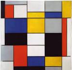 Oeuvre abstraite géométrique de Mondrian 