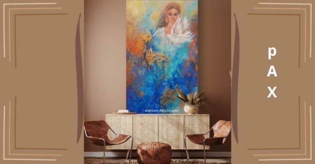 pax tableau abstrait grand format Alarcon Dalvin