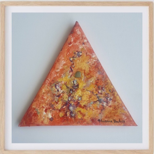 tableaux abstraits orange spirituels automne