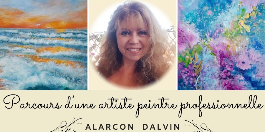 De l'art figuratif a l'art abstrait parcours d'une artiste peintre contemporaine professionnelle Alarcon Dalvin