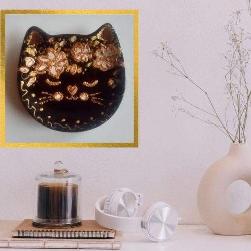 Chat pièce artiste sculpture contemporaine création artisanale unique