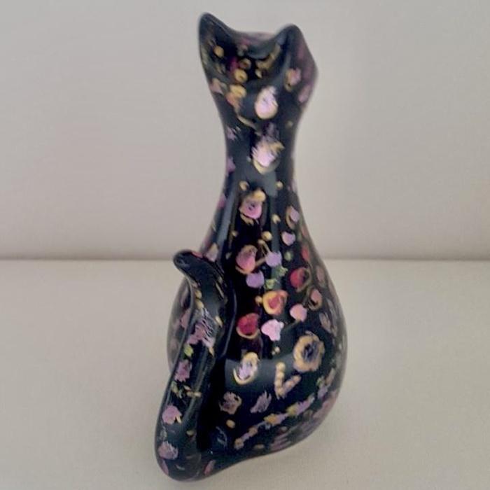 sculpture décorative chat céramique d'art unique création artisanale fait main pièce unique