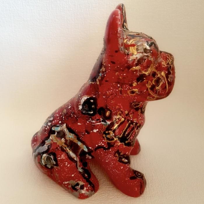 sculpture contemporaine unique statue chien pop art céramique oeuvre artiste
