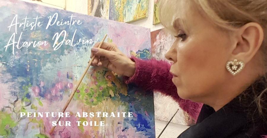 peinture abstraite sur toile artiste peintre Alarcon Dalvin