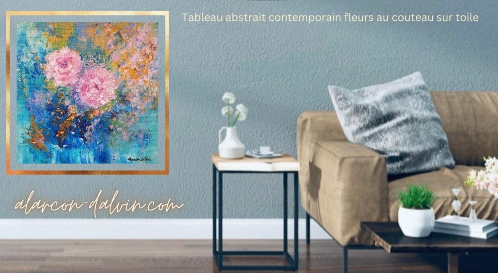 100%main peinture d'huile de fleur de couteau - Chine Huile sur toile et huile de fleur de la peinture prix