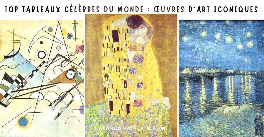 Top tableaux célèbres du monde Oeuvres d'art iconiques La Joconde, la nuit étoilée, le Baiser, American Gothic, Composition VIII . Découvrez les oeuvres les plus célèbres du monde, les tableaux les plus connus. de l' Art classique, Art contemporain et moderne, Art abstrait... Les oeuvres d'art célèbres appartiennent à différents mouvements et époques