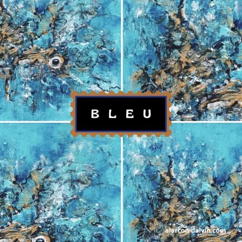 Tableau abstrait bleu