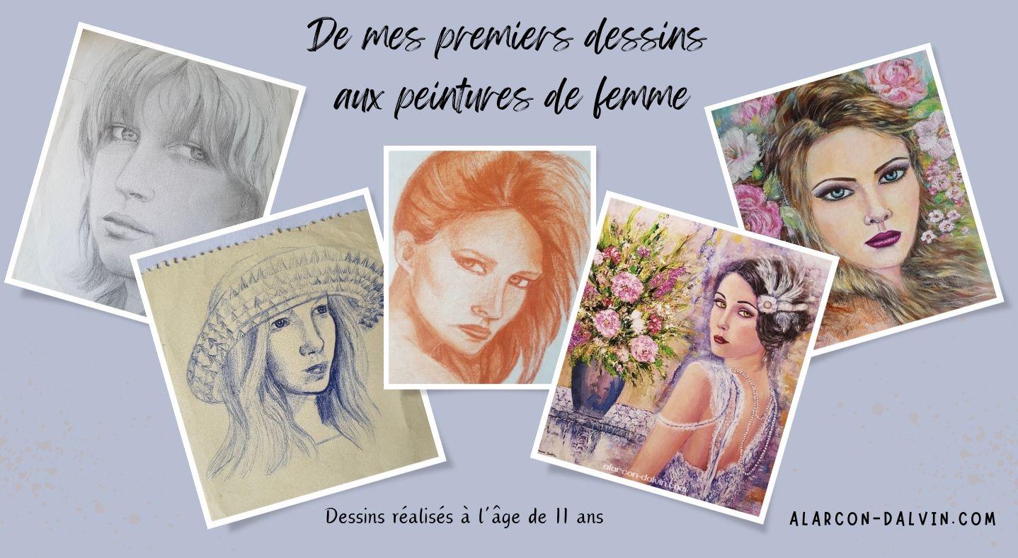 Artiste peintre Autodidacte. De mes premiers dessins réalisés dès l'âge de 11 ans à ma carrière professionnelle internationale et tableaux sur commande artiste peintre Alarcon Dalvin Comment j'ai appris à réaliser des portraits au crayon et à la peinture en recopiant les oeuvres des grands maîtres Léonard de Vinci Michel Ange et plus 