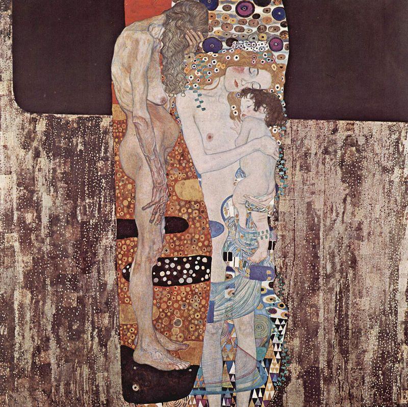 Les 3 âges de la femme Gustav Klimt