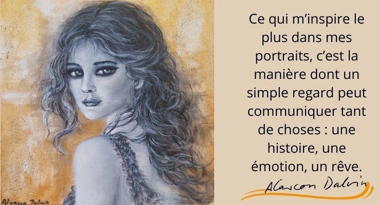 Collection vente en ligne de peintures sur toile femme peint main par l'artiste peintre Alarcon Dalvin