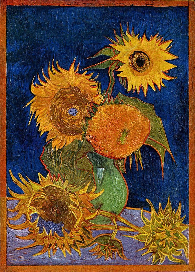 Vincent Van Gogh Vase avec 5 tournesols