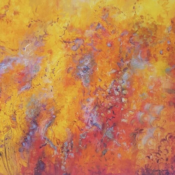 Peinture abstraite au couteau avec des nuances d'orange intense sur toileCette peinture abstraite sur toile, réalisée au couteau, met en valeur une palette chaude de tons d'orange, créant un effet dynamique et captivant. Parfaite pour les amateurs de couleurs vibrantes et de textures en relief, elle apporte une touche de modernité à tout espace