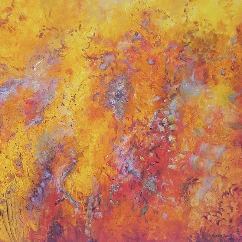 Peinture abstraite au couteau avec des nuances d'orange intense sur toileCette peinture abstraite sur toile, réalisée au couteau, met en valeur une palette chaude de tons d'orange, créant un effet dynamique et captivant. Parfaite pour les amateurs de couleurs vibrantes et de textures en relief, elle apporte une touche de modernité à tout espace