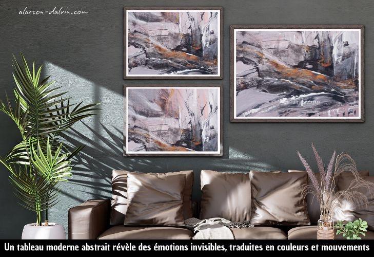 Tableau moderne abstrait par Alarcon Dalvin, art contemporain d'artiste peintre a vendre galerie d'art en ligne