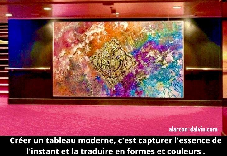 Vente tableaux modernes originaux et design d'Alarcon Dalvin, peinture abstraite contemporaine pour decoration intérieure murale unique