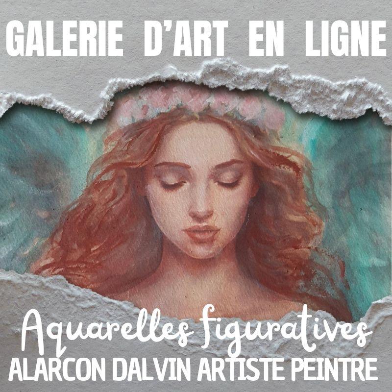 galerie d'art en ligne vente aquarelles figuratives artiste peintre