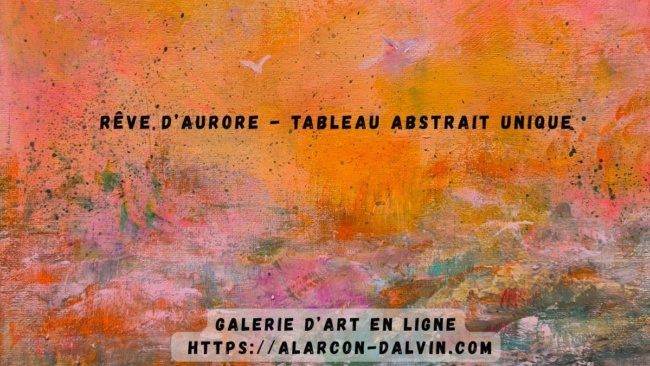 nouveauté 2026 tableau abstrait orange style wabi sabi artiste peintre Alarcon peint à la main au pinceau et couteau sur toile peinture acrylique vente en ligne livraison gratuite