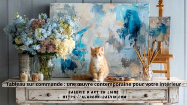 Tableau contemporain réalisé sur commande pour une décoration intérieure moderne