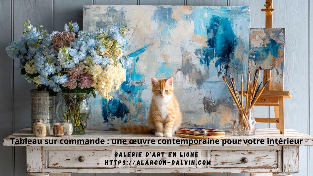 Tableau contemporain réalisé sur commande pour une décoration intérieure moderne