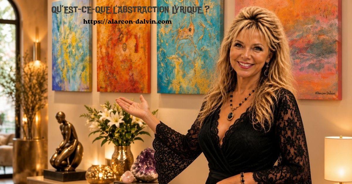 Bannière peinture abstraite lyrique – œuvres colorées et expressives signées Alarcon Dalvin dans une galerie d’art contemporain