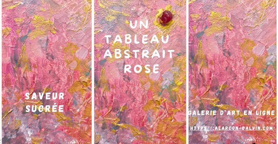 tableau abstrait rose sur toile lumineux et inspirant pour une décoration intérieure originale tableau ee vente en ligne